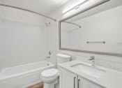 Thumbnail 51 of 73 - a bathroom with a sink toilet and bathtub at Lakemont Orchard, Issaquah, WA  