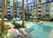 Thumbnail 2 of 84 - Lounge Swimming Pool with fountain at Level at Sixteenth, Phoenix, AZ, 85014