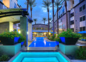 Thumbnail 10 of 84 - resort-style pool at night at Level at Sixteenth, Phoenix