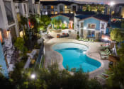 Thumbnail 14 of 78 - an aerial view of a swimming pool at night at Miro at the Parc, Nevada