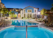Thumbnail 13 of 78 - a swimming pool at night at Miro at the Parc, Henderson, 89074