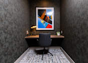 Thumbnail 62 of 93 - A Grey Chair Is In Front Of a Framed Picture at North Grove, Riverside, California
