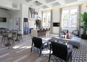 Thumbnail 42 of 62 - resident lounge with pool table and open kitchen at Capriana at Chino Hills, California, 91709