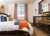 Thumbnail 20 of 59 - Lavish Bedroom With Ample Storage at The Preston Miracle Mile Apartments, Los Angeles, California