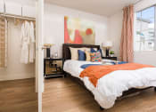 Thumbnail 26 of 59 - Comfortable Bedroom With Accessible Closet at The Preston Miracle Mile Apartments, Los Angeles, CA, California