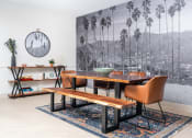 Thumbnail 52 of 59 - Clubroom with wooden floors at The Preston Miracle Mile Apartments, California, 90036