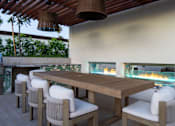 Thumbnail 14 of 117 - Patio With Fireplace at Skyview Sunset, Los Angeles, CA