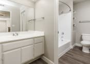 Thumbnail 27 of 52 - Bathroom with Toilet, Vanity, and Full Shower/Bath at Westlake Canyon, California 91362