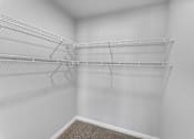 Thumbnail 6 of 8 - Empty white shelving unit in a room.