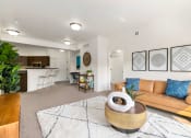 Thumbnail 12 of 44 - Living Room With Kitchen at Mosaic on the River Apartments, Richland