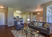 Thumbnail 3 of 48 - Living And Kitchen View at Commons at Verandas in Tanasbourne Apartments, Hillsboro, OR, 97124