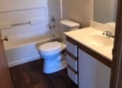 Thumbnail 21 of 21 - bathroom with vanity, toilet and tub