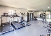 Thumbnail 3 of 16 - a gym with cardio equipment and weights on the floor