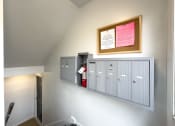 Thumbnail 12 of 15 - a view of the lockers and a fire extinguisher on the wall of a