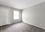 Thumbnail 3 of 15 - an empty room with carpet and a door