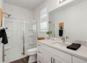 Thumbnail 20 of 30 - the preserve at ballantyne commons bathroom with sink toilet and shower