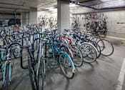 Thumbnail 19 of 29 - A parking garage full of bicycles.