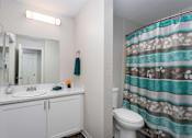 Thumbnail 18 of 21 - Bayview Apartment Homes Bathroom Vanity and Shower