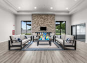 Thumbnail 19 of 30 - indoor seating area with fireplace