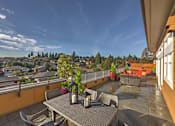 Thumbnail 9 of 39 - Lux Apartments Bellevue WA extra-large private balcony in select homes. 