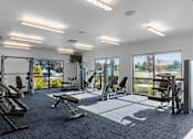 Thumbnail 25 of 48 - Vicinity at Horn Rapids Apartments Fitness Center with weights