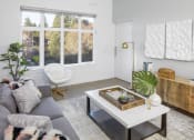 Thumbnail 12 of 33 - living room with barn door