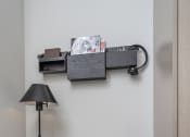 Thumbnail 15 of 33 - a desk with a laptop and a lamp on top of it