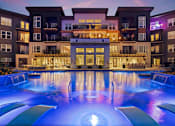 Thumbnail 11 of 35 - The Donovan Apartments in Lee's Summit, Missouri Pool at Night