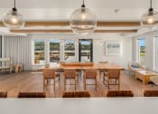Thumbnail 15 of 23 - a large dining room with a large table and chairs at Liza Apartments, Seattle, Washington