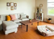Thumbnail 5 of 15 - a living room with a couch and a coffee table