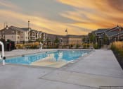 Thumbnail 25 of 45 - Richland, WA Badger Mountain Ranch Apartments at Poll at Dusk