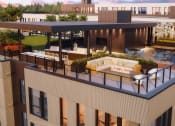 Thumbnail 9 of 19 - a rendering of an apartment building with a patio and terrace at The Hemlock, Washington, 98103