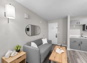 Thumbnail 11 of 26 - Studio Domain Apartments in Austin, Texas Model Living Room