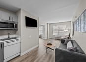 Thumbnail 3 of 26 - Studio Domain Apartments in Austin, Texas Model Living Room