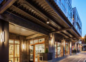 Thumbnail 35 of 36 - a view of the front of a building at night at The Hayes on Stone Way, Seattle, Washington
