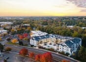 Thumbnail 43 of 48 - an aerial view of an apartment building in the city at River Walk Apartments, Boise, 83702