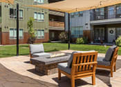 Thumbnail 16 of 21 - Outdoor courtyard with fire pit at Brooklyn West, Missoula, MT