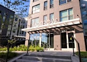 Thumbnail 27 of 33 - The entrance to a building with the name Morrow on it.