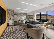 Thumbnail 9 of 23 - A living room with a large rug and a flat screen TV at Cannery Flats, Bozeman, Montana