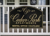 Thumbnail 43 of 45 - Welcoming Property Signage at Cedar Park Apartments, Troy, NY