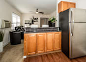 Thumbnail 7 of 23 - Kitchen with Refrigerator at Garwood Gardens Apartments, Garwood
