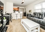 Thumbnail 12 of 23 - Living Room With Kitchen View at Garwood Gardens Apartments, Garwood, NJ, 07027