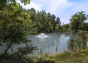 Thumbnail 30 of 33 - a fountain in the middle of a pond