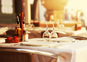 Thumbnail 14 of 17 - restaurant table setting for two patrons