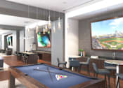 Thumbnail 12 of 13 - recreation room with billiards and HDTVs
