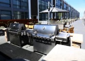 Thumbnail 16 of 18 - Community BBQ area with two grills table and chairs
