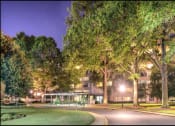 Thumbnail 39 of 40 - a city street at night with trees and a building