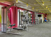 Thumbnail 27 of 40 - a gym with a lot of exercise equipment in it
