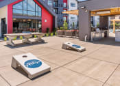Thumbnail 2 of 21 - Arazo outdoor game area with sandbags and table tennis