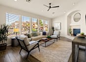 Thumbnail 2 of 30 - Ample seating in clubhouse - Arrowhead Landing Apartments